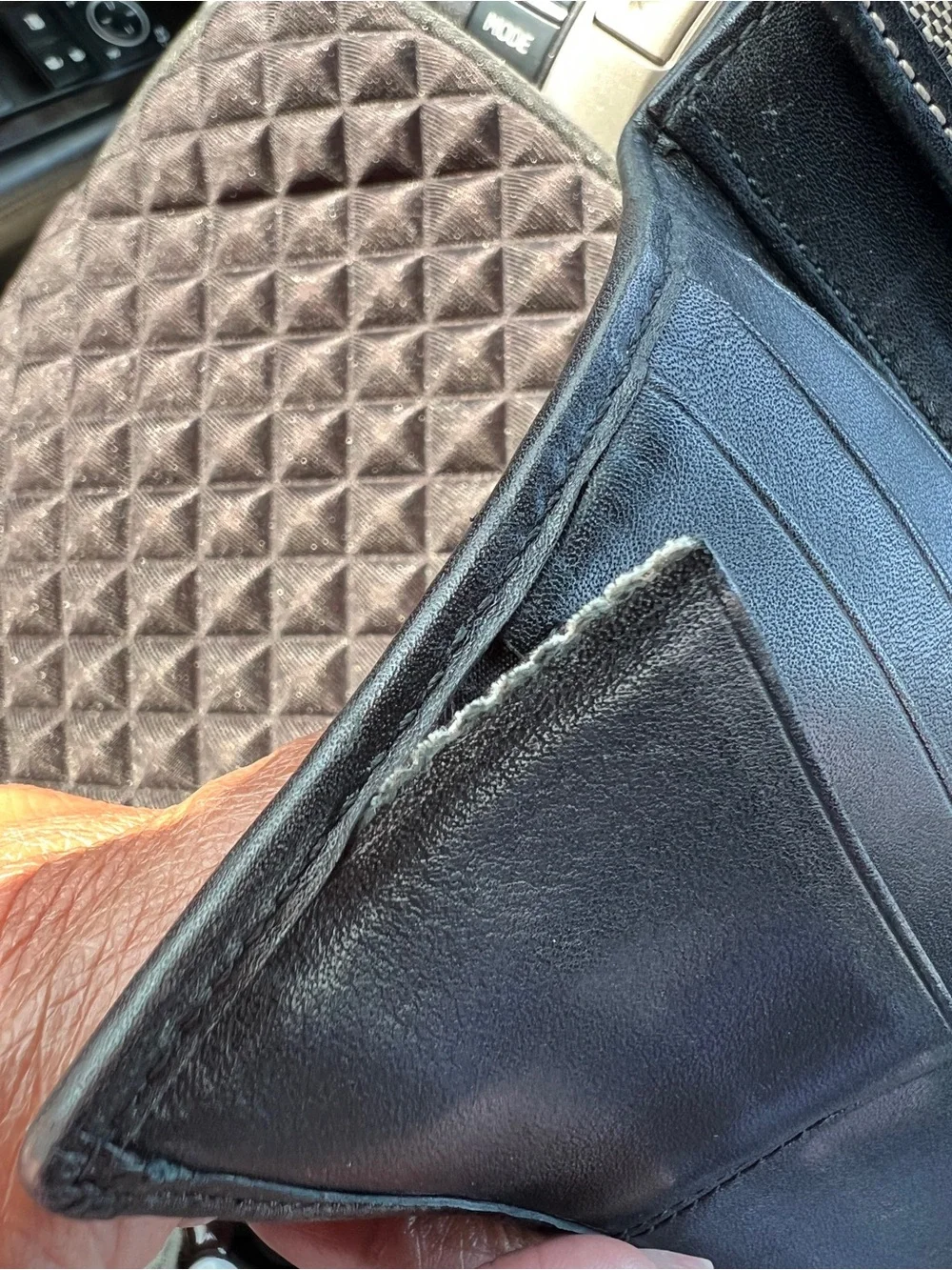Coach Black & Gray Signature Continental Wallet